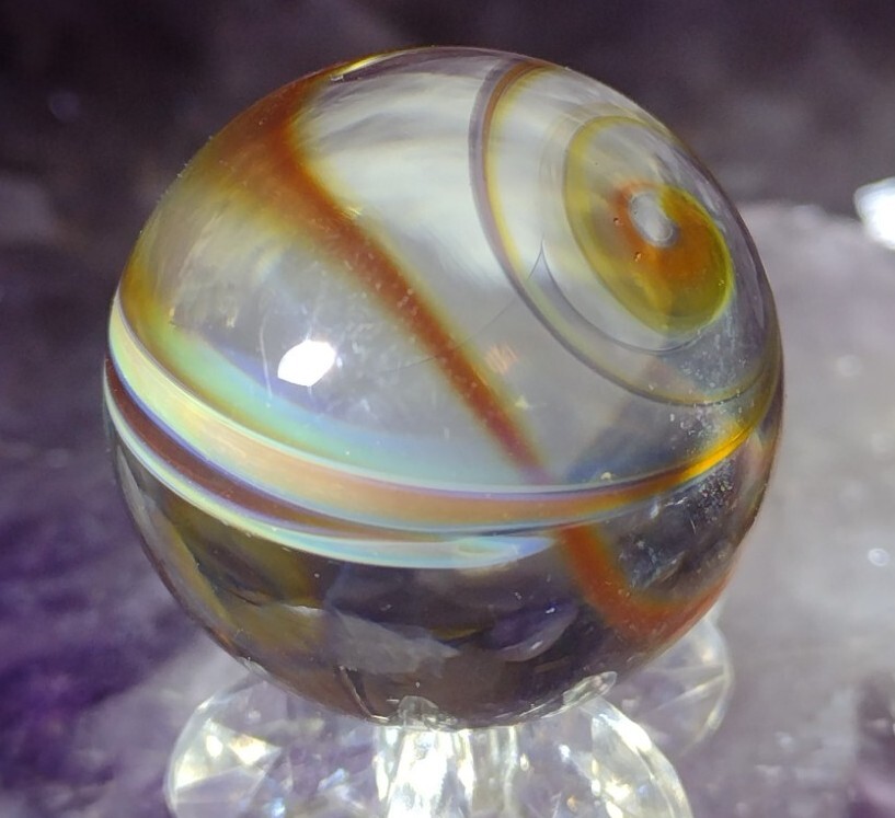 1.08″ CONTEMPORARY ART MARBLES -SPIRAL- NM LOOK