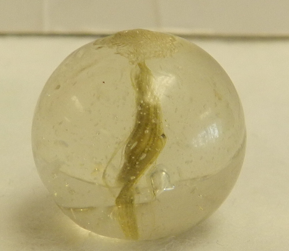 #19323m Unique German Handmade Naked Swirl Marble With 1 Peice of Mica