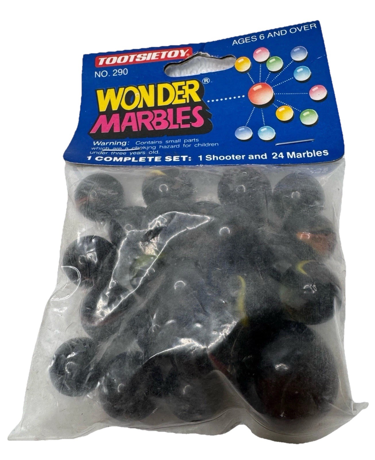 🥸 1991 Tootsietoy Wonder Marbles Sealed Complete Set 1 Shooter 24 MIBS Vintage