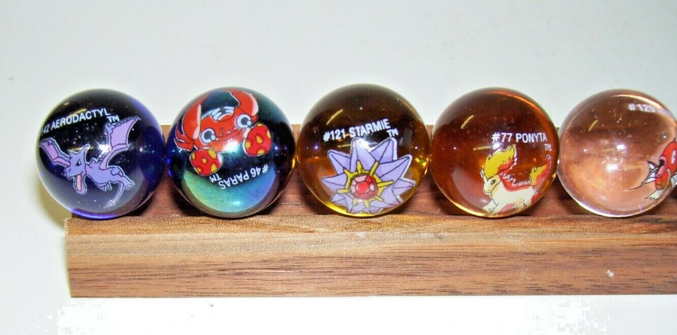 Pokémon Marbles and Machamp Bag Mixed Lot of Ten Pokémon
