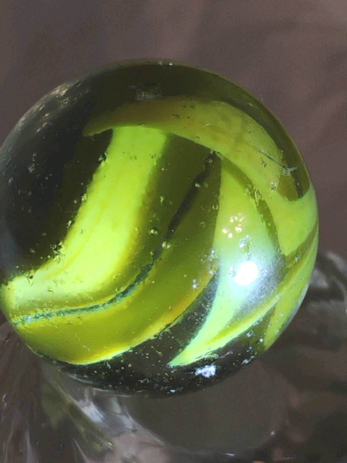 Vintage Crazy .95 Vitro Peltier Marble King Hybrid Cobra Shooter Size Marble ?