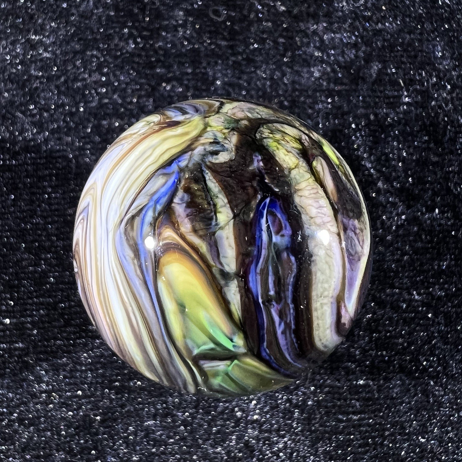 1 1/4” Mad Man Marbles Jabo Special Run Remelt Marble Signed MMM Jabo 12-25