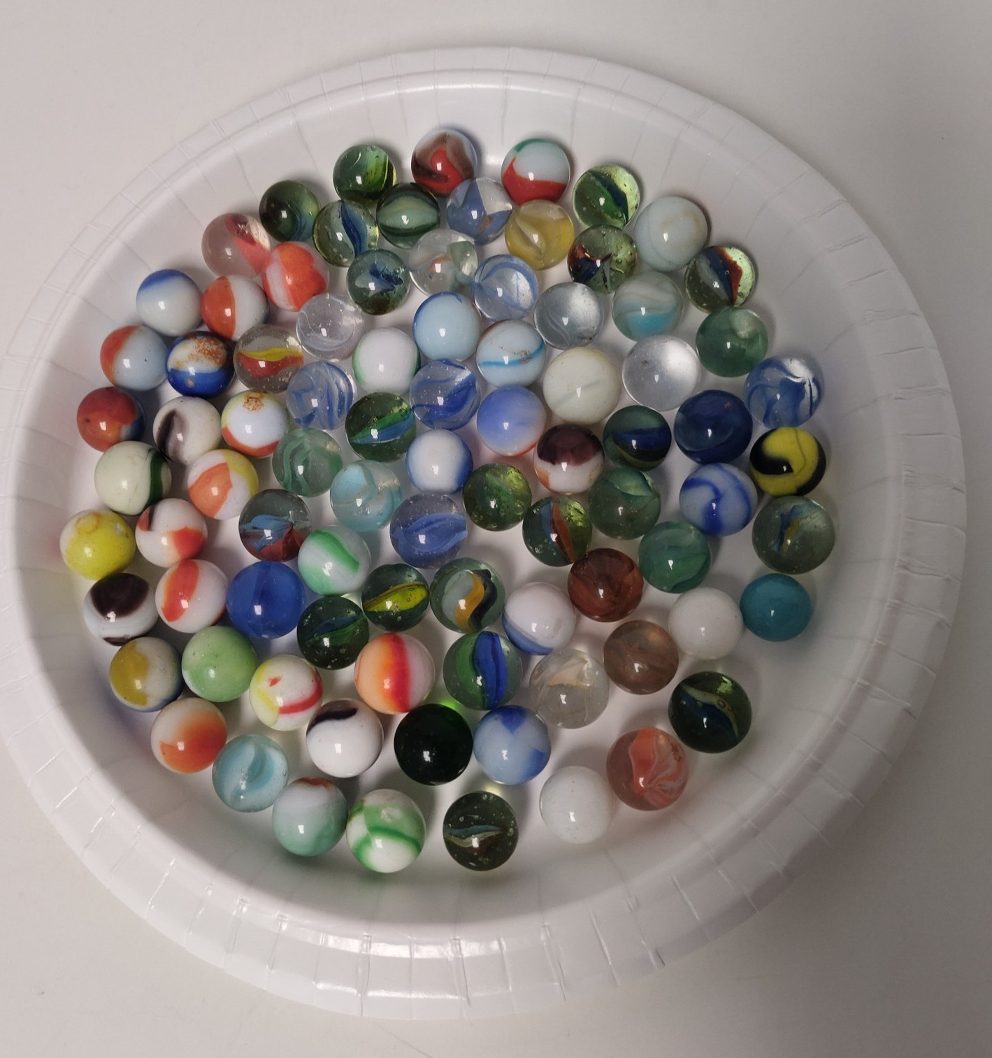 Vtg Marbles 87 in Assorted Lot Cat Eyes Multi Color Misc
