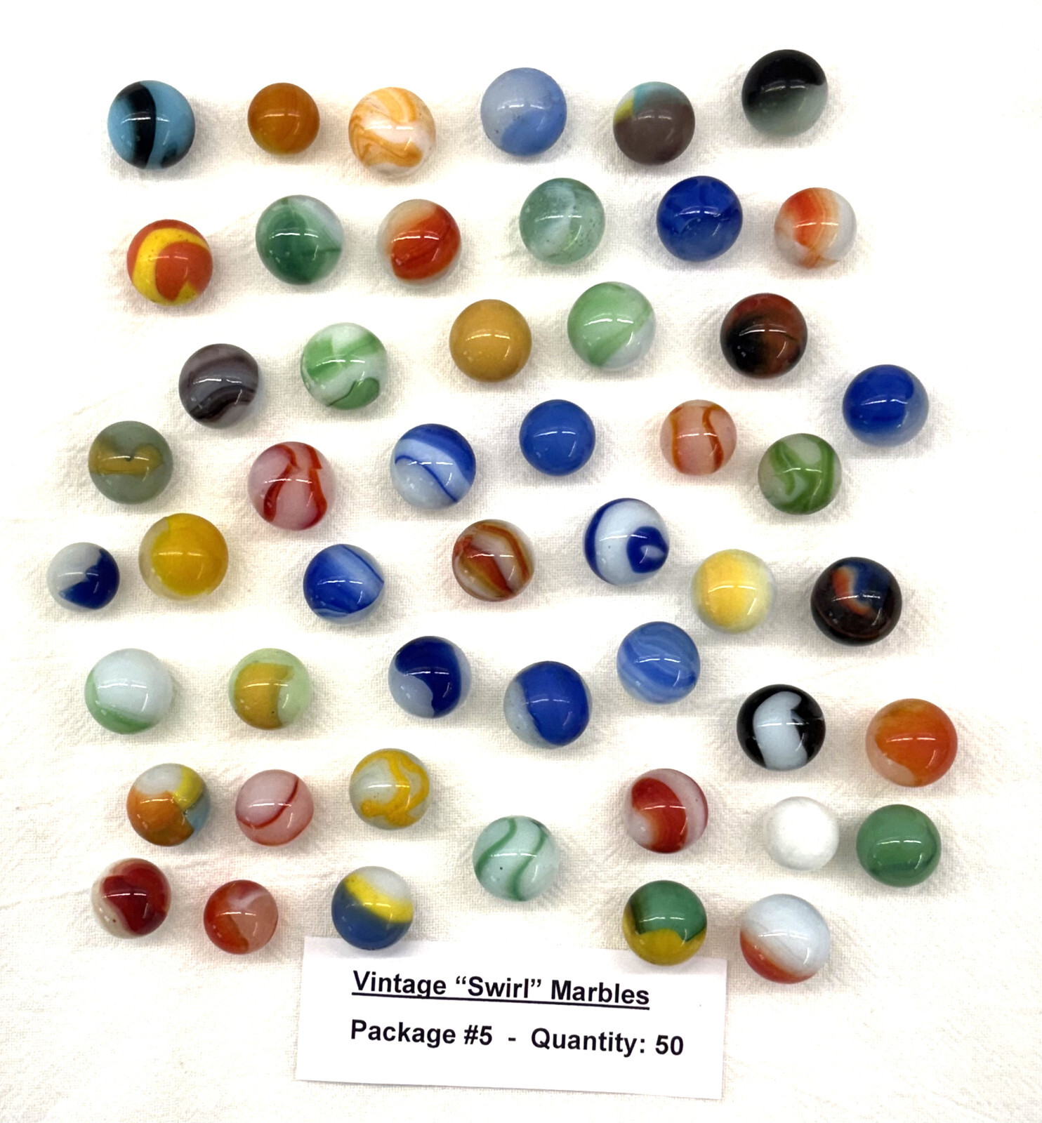 Vintage Swirl Marbles, Package 50.