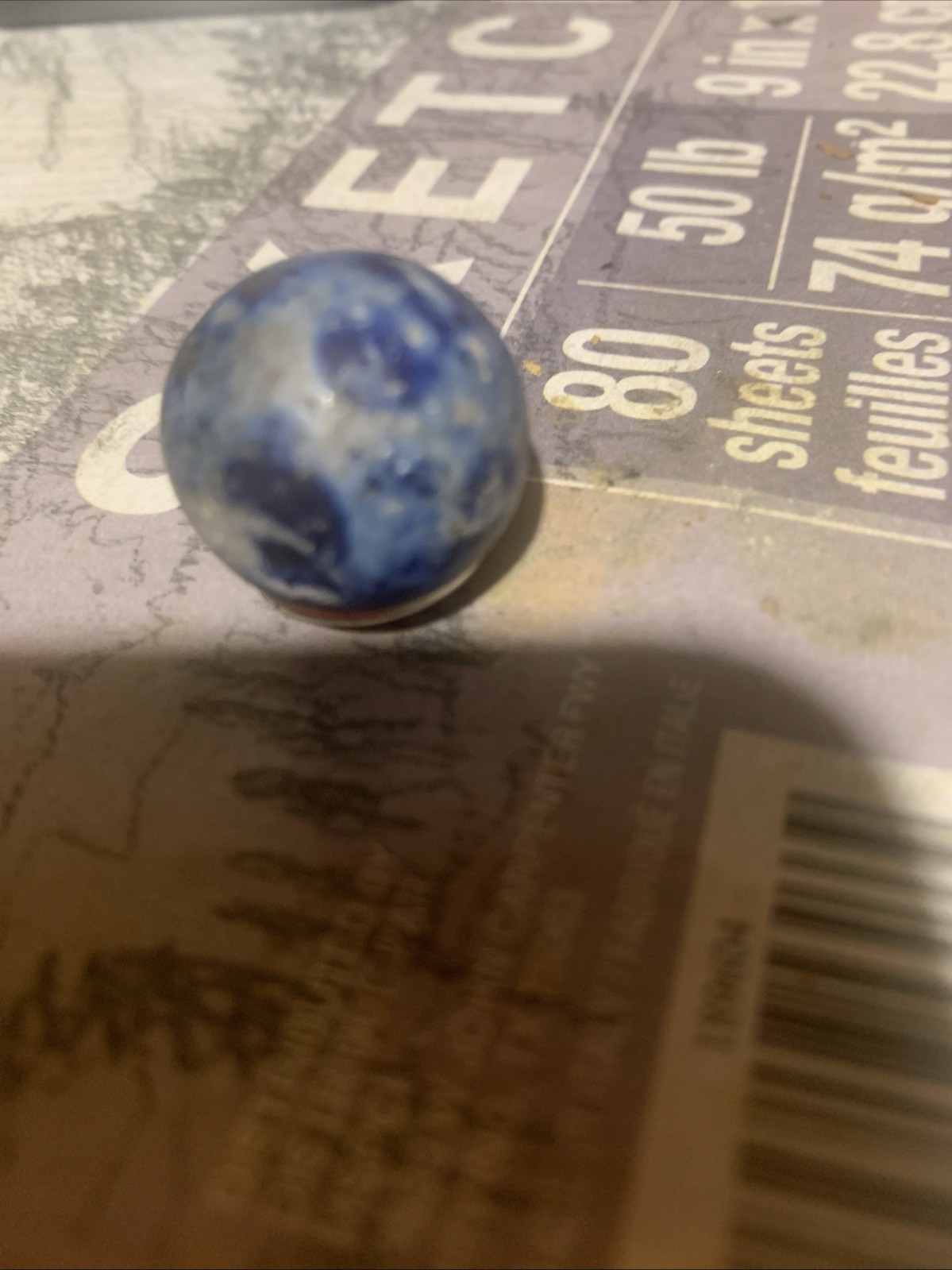 Civil War Era Bennington Clay Marble 1800’s Blue Germany