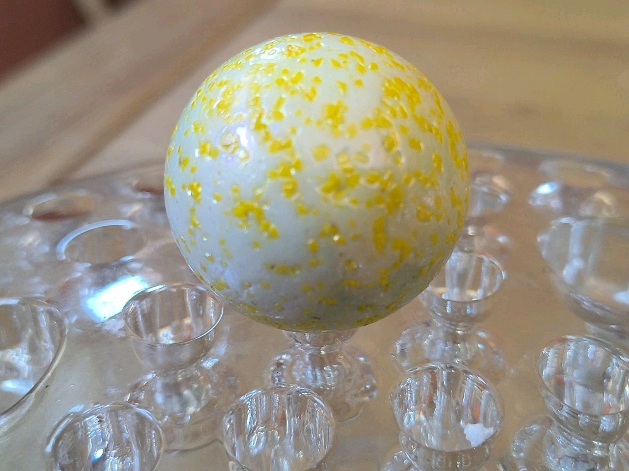 Lot of 3 Vacor de Mexico Jumbo Boulders 1.25” Frit Glass Marbles Confetti…