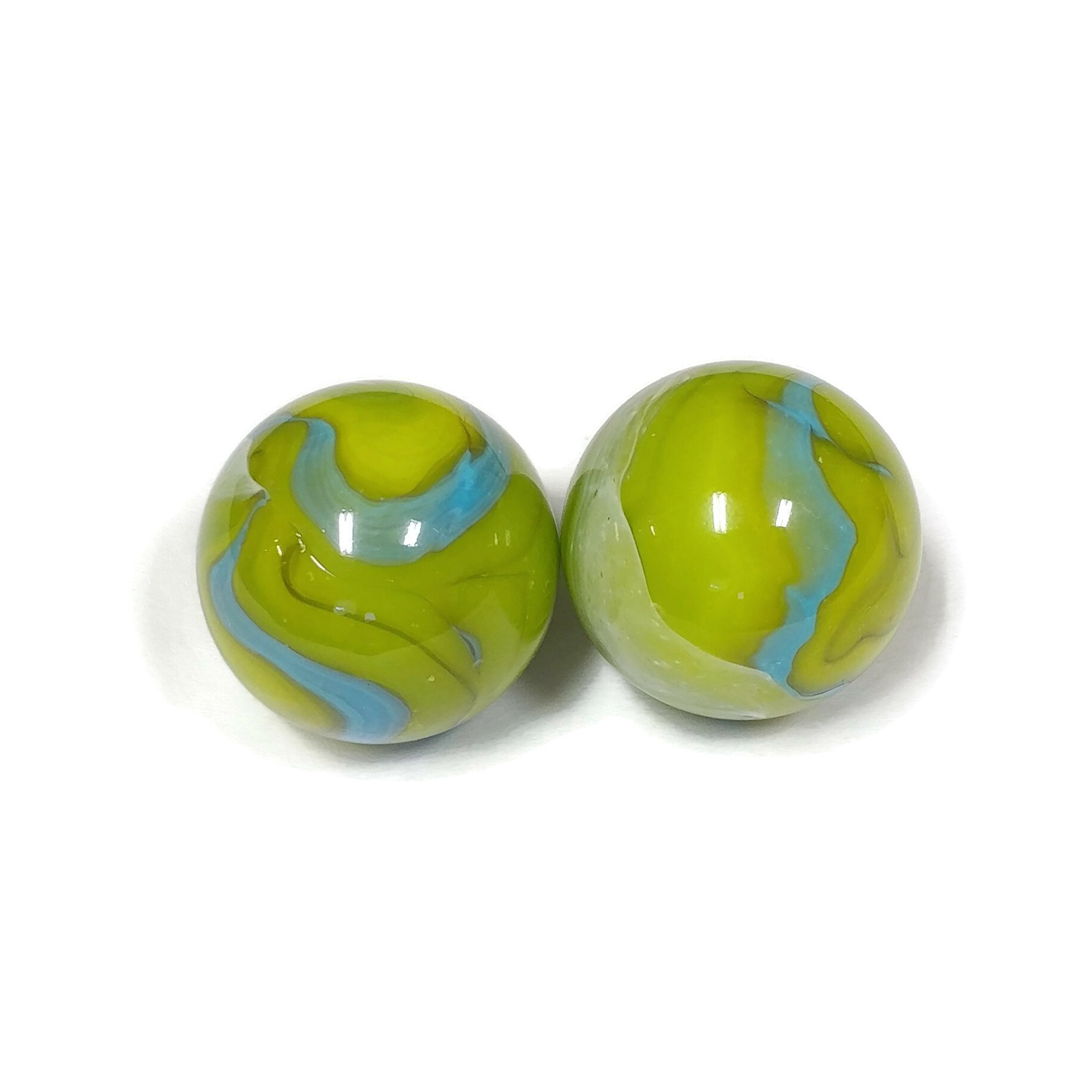 2 pcs Green Mermaid Mammoth 1.6″ Marbles / MegaFun Mega Marbles
