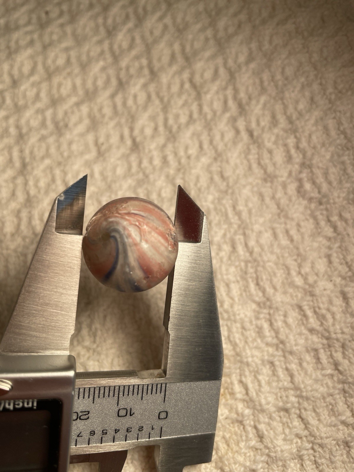 Vintage German Peppermint Swirl Marble 3/4 in – Please See Pics