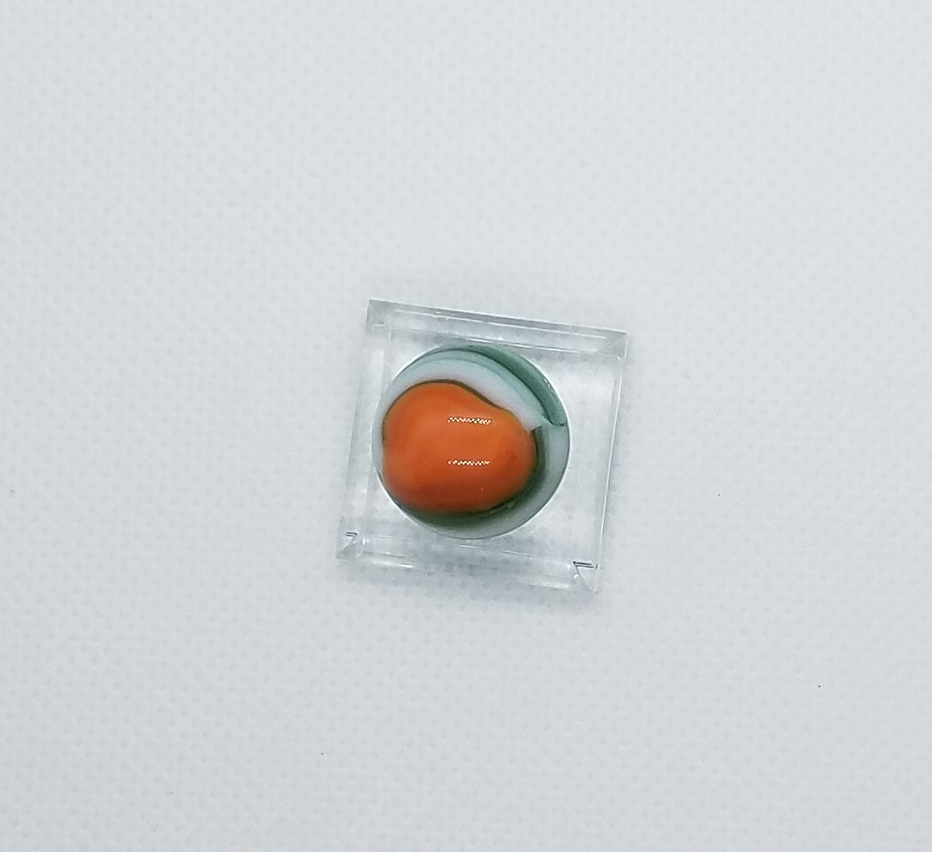 Vintage Marble Patch Orange White Transparent Green Blue Mint 15.2 mm (9/16″)#12