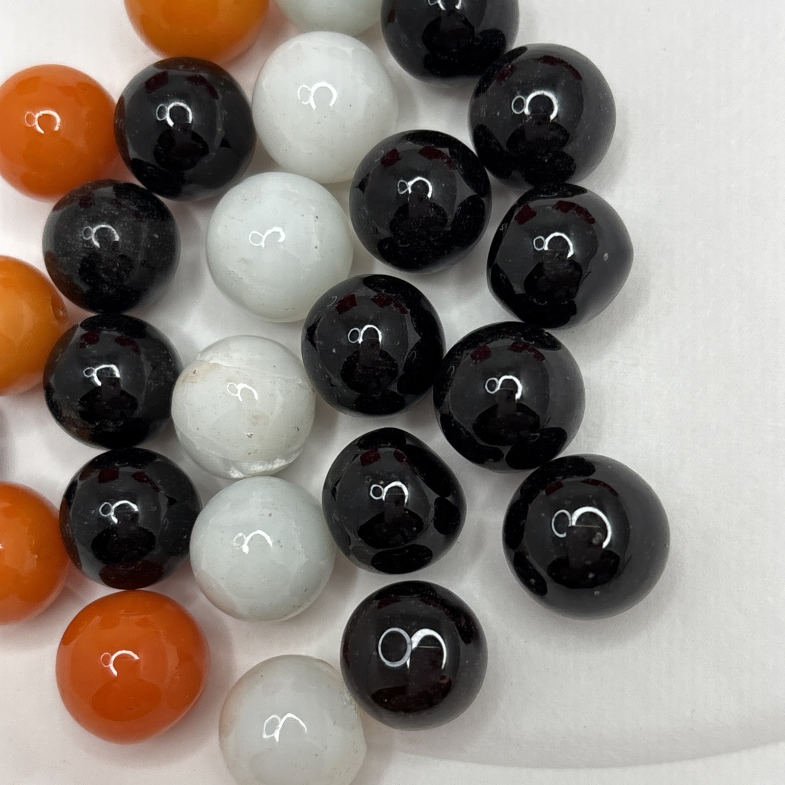 Vintage Bright Color Glass Marbles Lot of 25 Peewee Size L