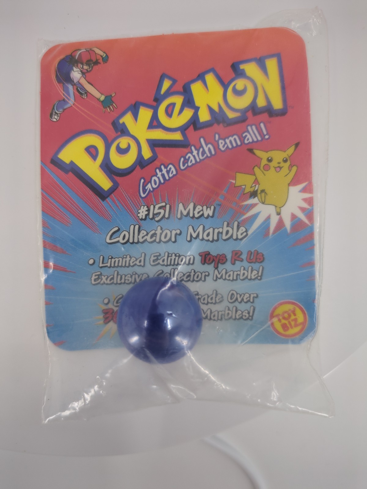 1999 Toy Biz Pokemon #151 Mew Collector Marble Factory Sealed Nintendo Licensed