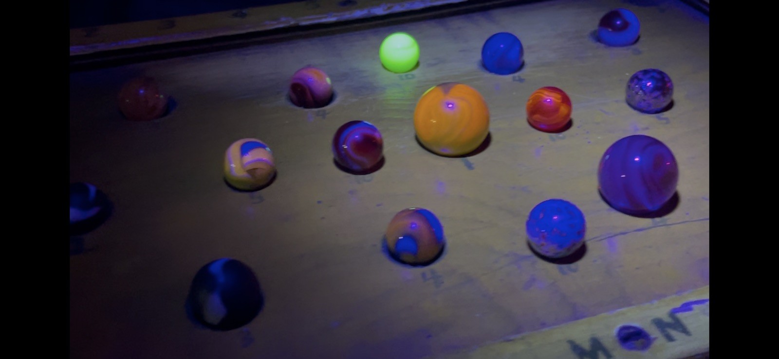 Vintage Marble Mix Lot – 18 Total, 8 Are UV reactive, 2 Ceramic, 3 Hybrids