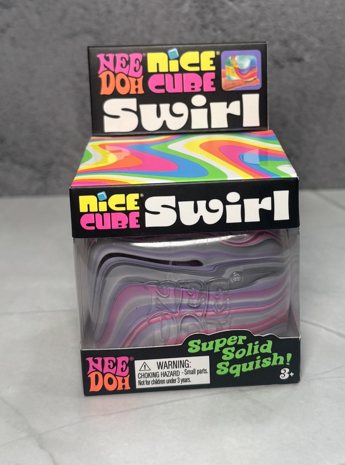NeeDoh Nice Cube Swirl Pink And Purple Tik Tok Viral