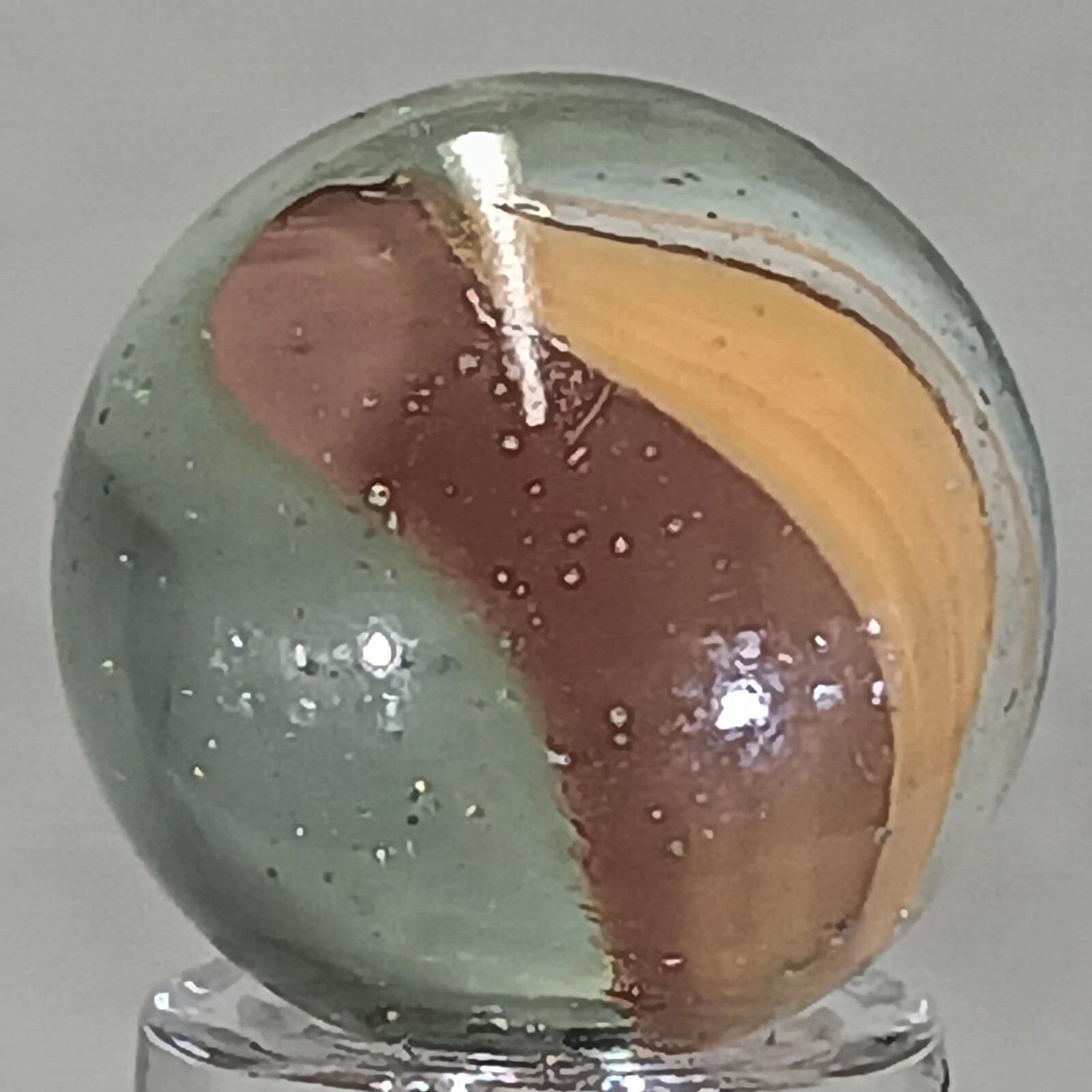 Vintage Tri-Color Hybrid Cat’s Eye Marble .60 Inches Near-Mint Condition