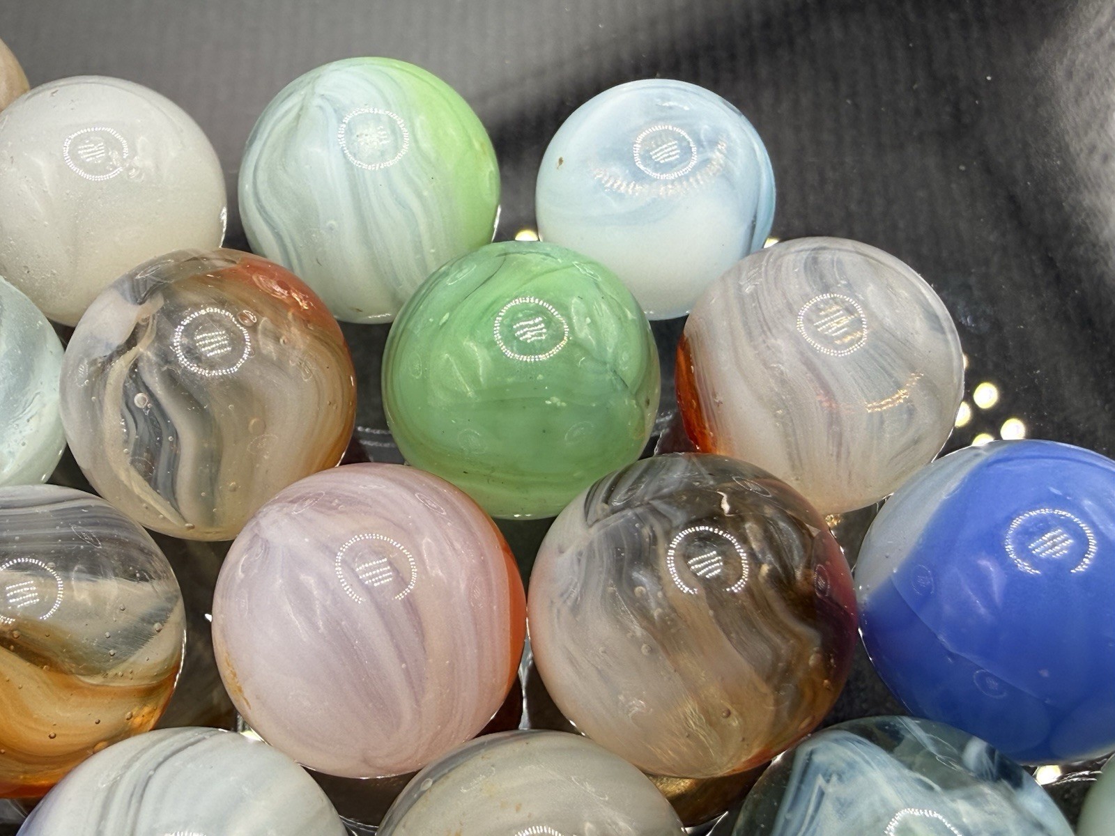 Lot of 20 Vintage Vitro Phantom Conqueror Marbles MIBS NM-M Condition