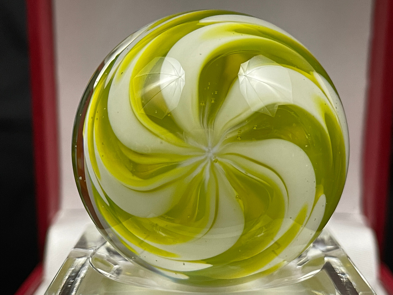 Rick Davis Glass Art Marble 1.46″ Signed #41