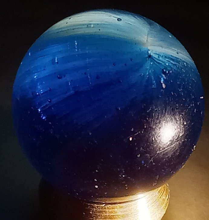 Vintage Master COBALT Sunburst Marble BUBBLY BEAUTY NM Midnight Blue 5/8″ WOWSER