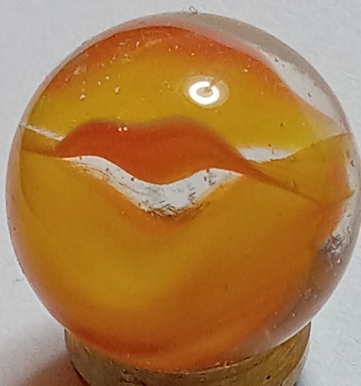 Vintage Vitro Hybrid Full Bloom Cats Eye Marble 5/8″ Neon Snapdragon FABULOUS!