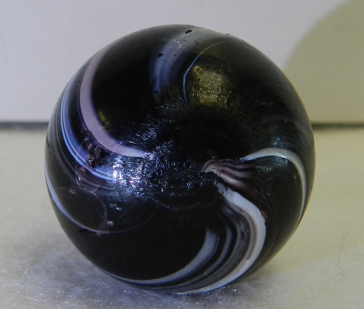 #20421m Large 1.03 Inches Vintage German Handmade Marble