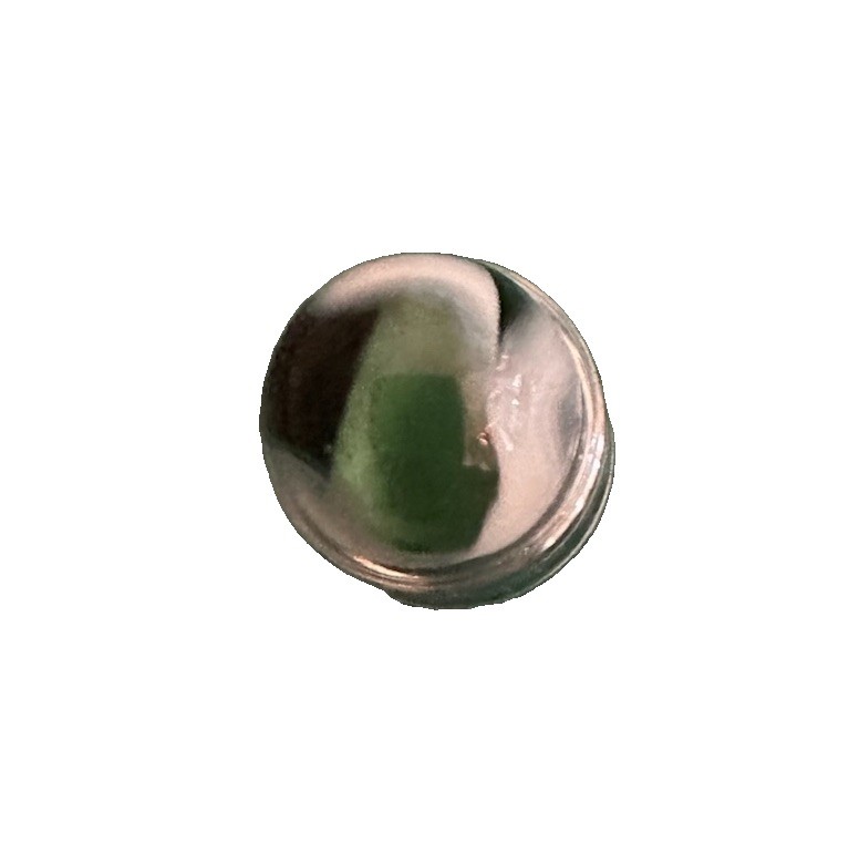 Vintage Peltier Rainbo Glass Marble 5/8” Green & White Swirl 1930s-1940s USA