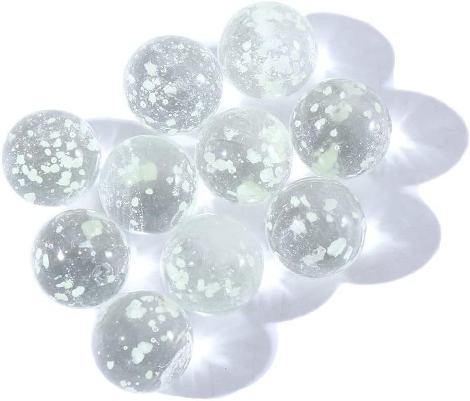 10Pcs Glass Marbles Glow in the Dark Multi-Color Luminous Marbles Marble Games a