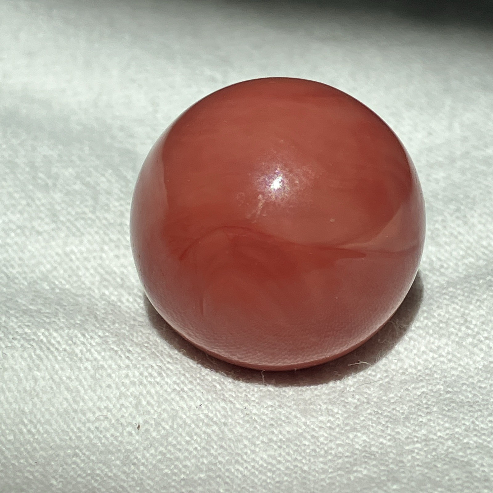 Vintage Vitro Agate Marble Tomato Large .85 Glass marble