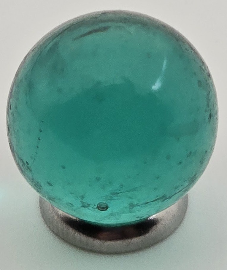 Vintage 14mm “Teal” Pack of 25 Player Glass Marbles (~9/16 inch) –