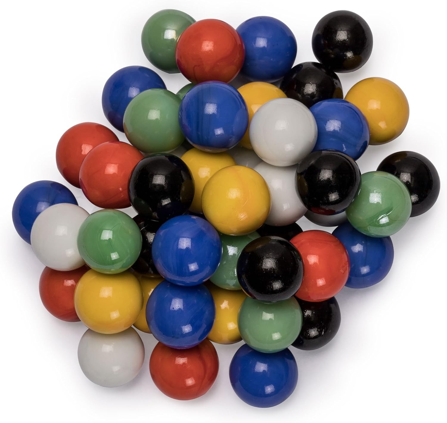 60 Pieces Chinese Checkers Marbles Set with Solid Colors – 16 Millimeters