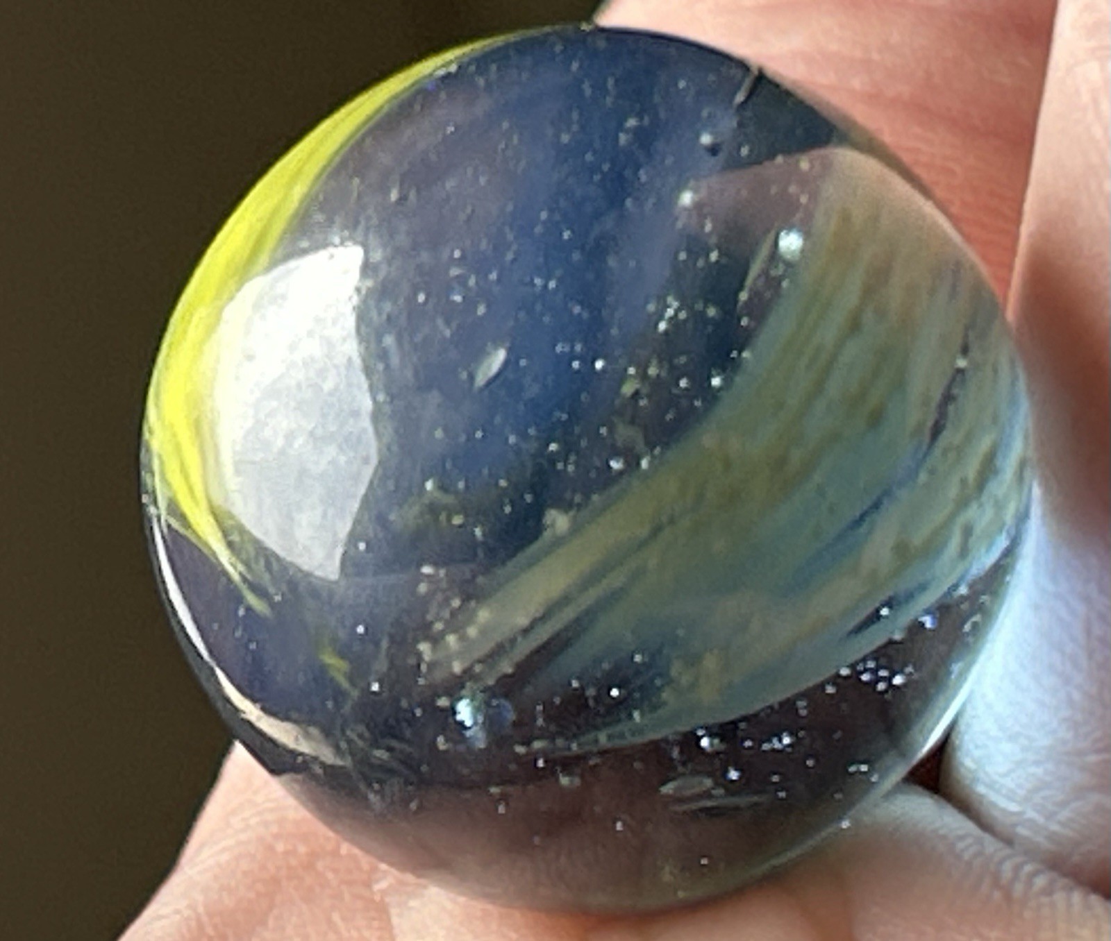 Vintage Akro Agate Or Master Marble 0.90” Multi Color Patch Shooter NM!