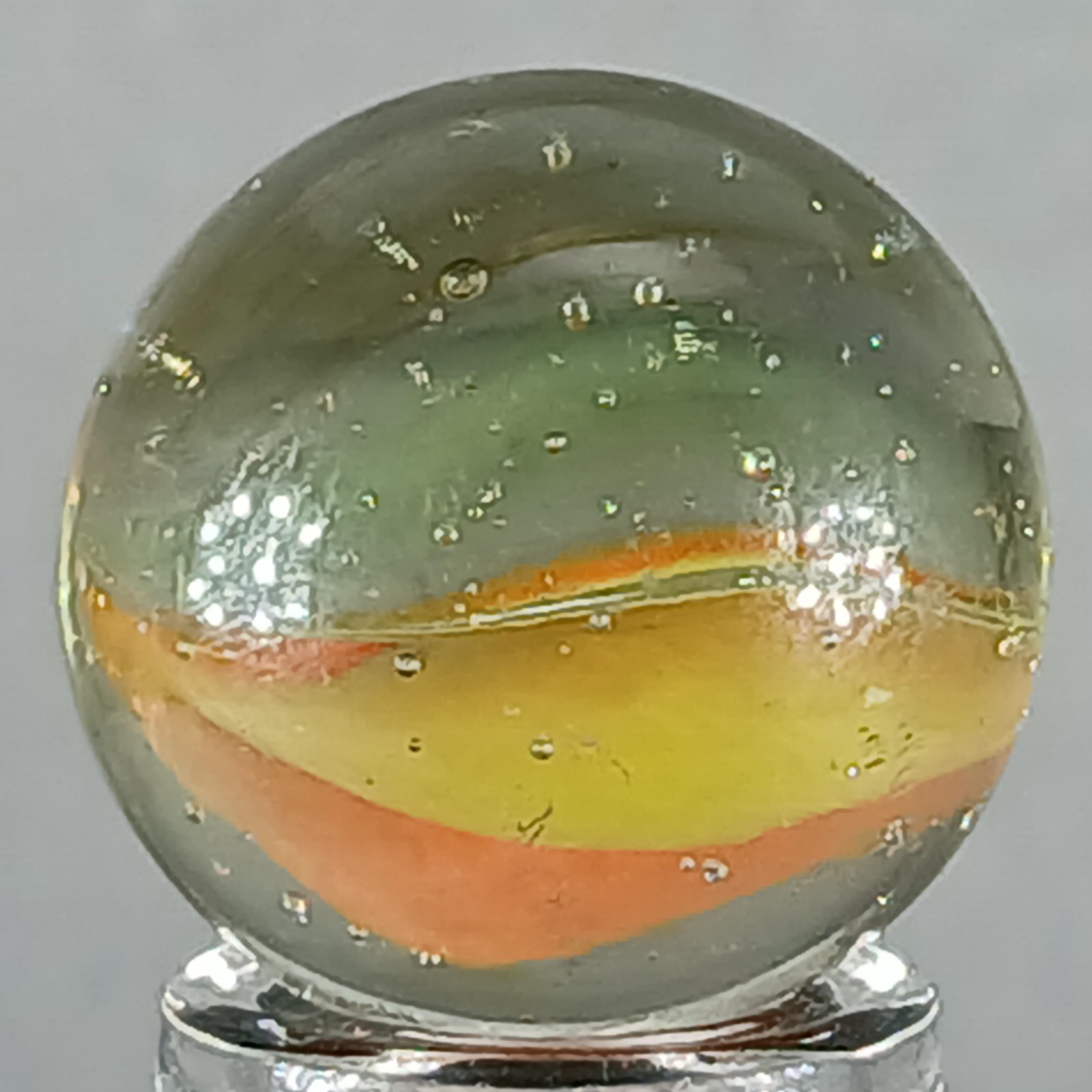 Vintage Tri-Color Hybrid Cat’s Eye Marble .62 Inches Near-Mint Condition