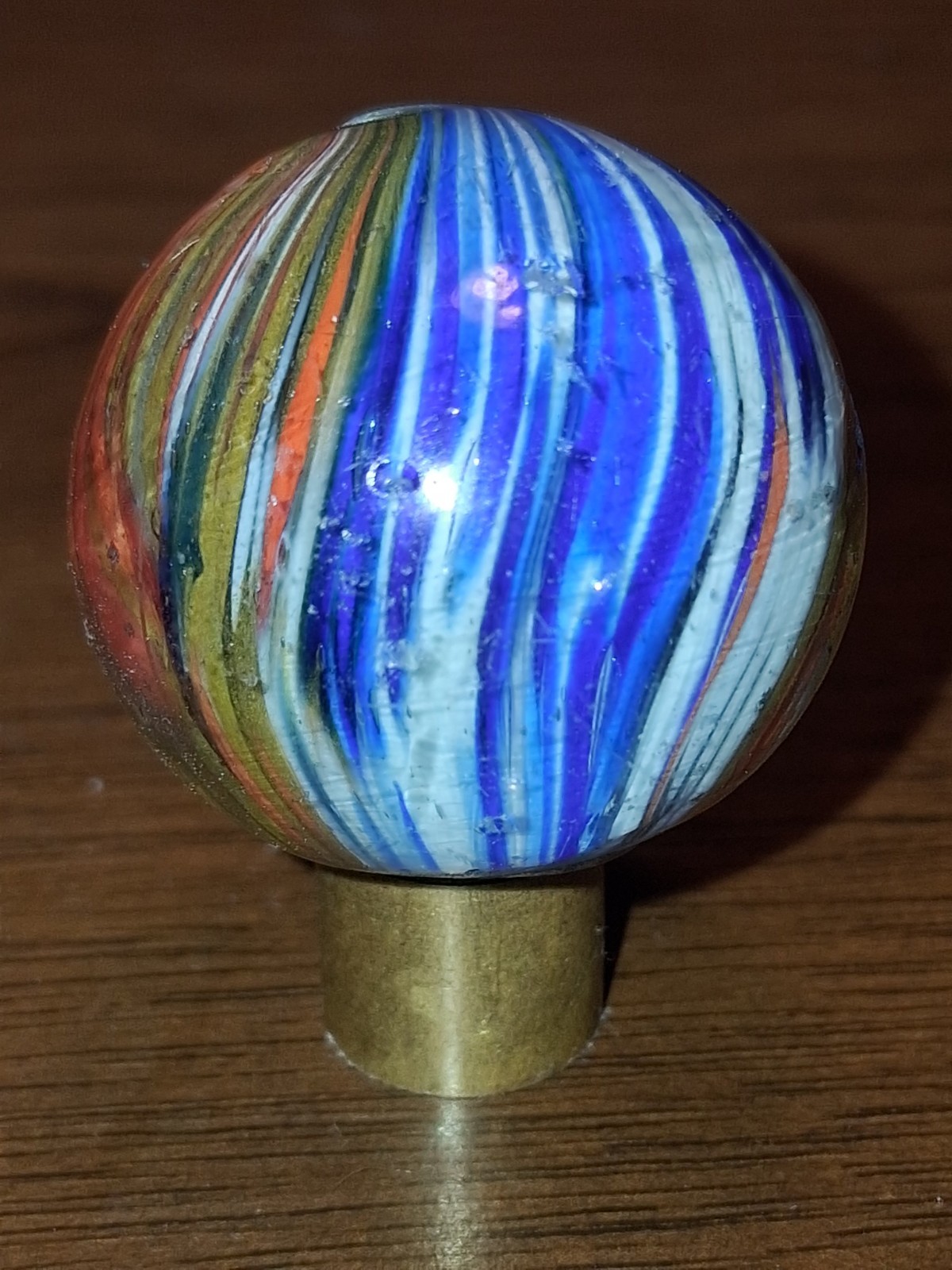 vintage marble GERMAN HANDMADE ONION SKIN 1.15″ 9.8 WET MINT ORIGINAL SURFACE#