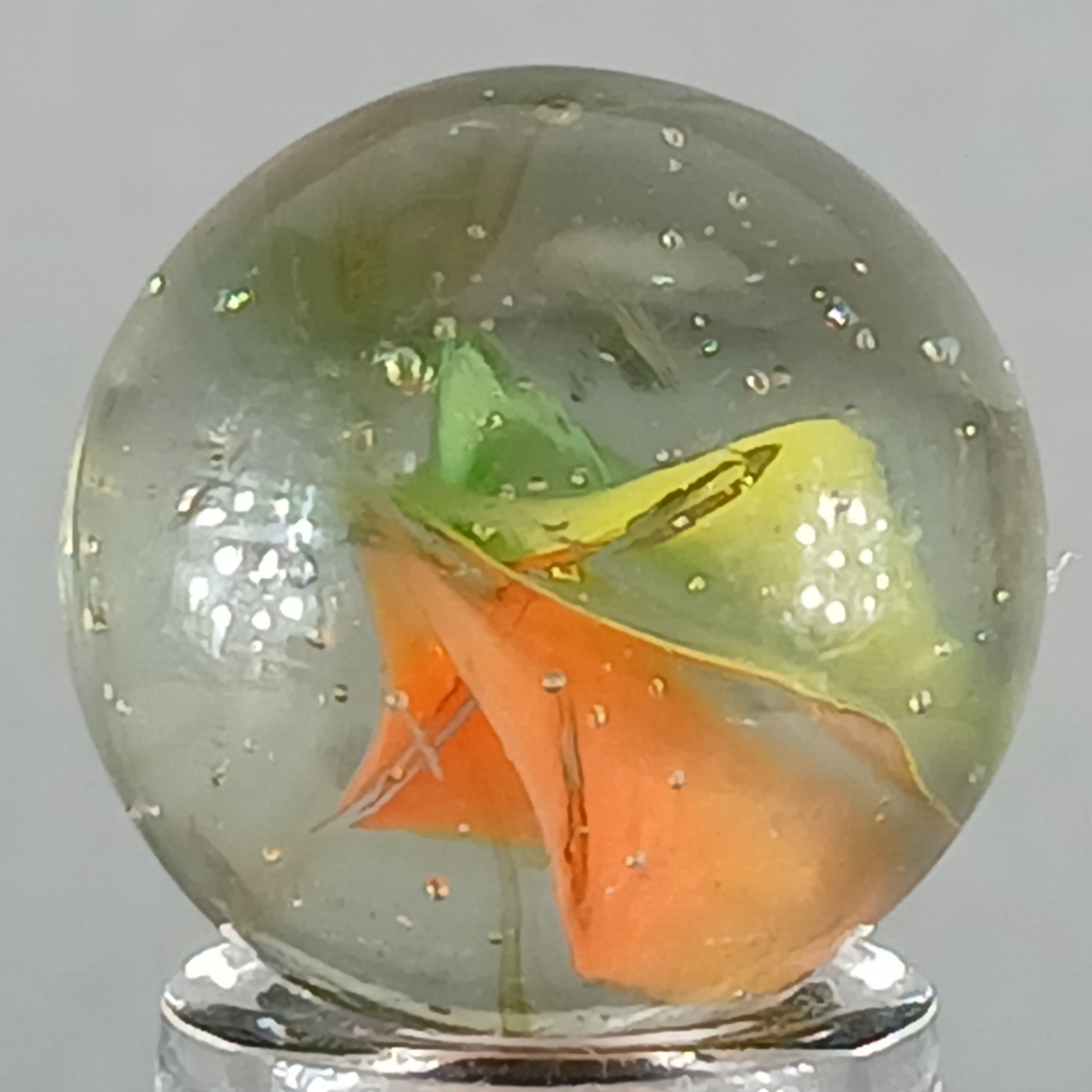Vintage Tri-Color Hybrid Cat’s Eye Marble .62 Inches Near-Mint Condition