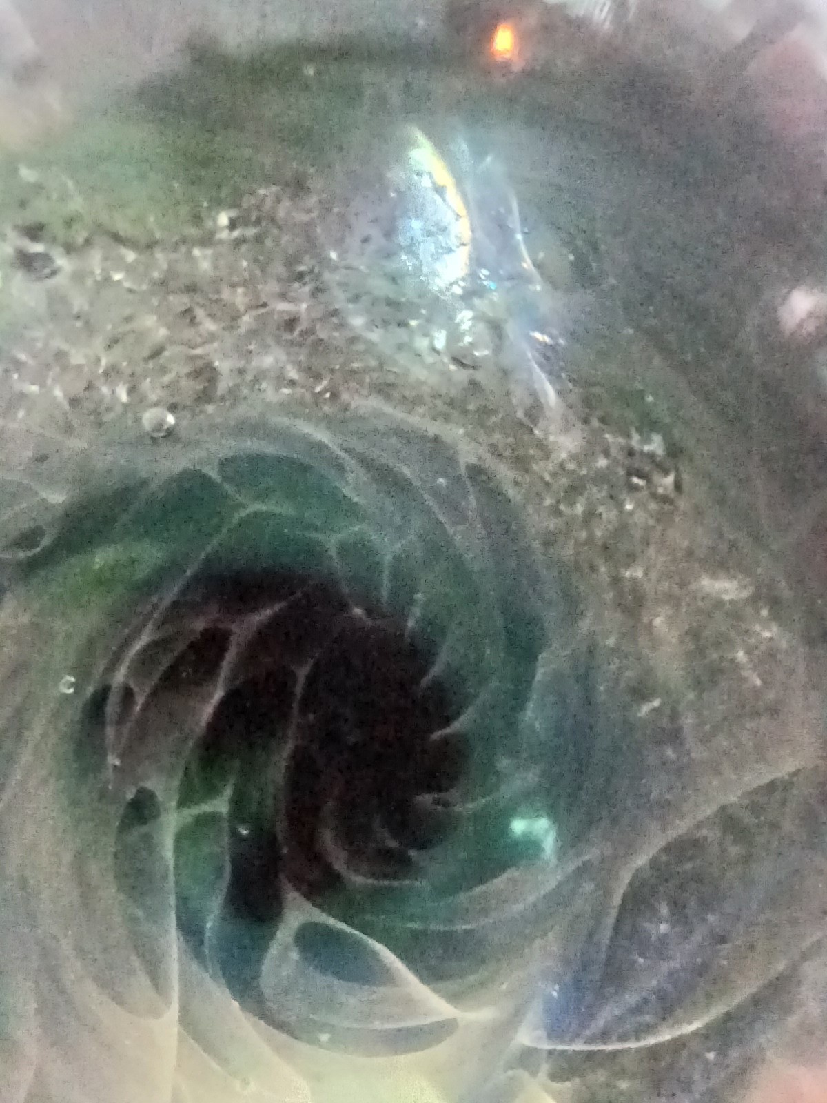 Shattered Dreams Hand Blown Silver Fumed Vortex Marble. Please Read Description
