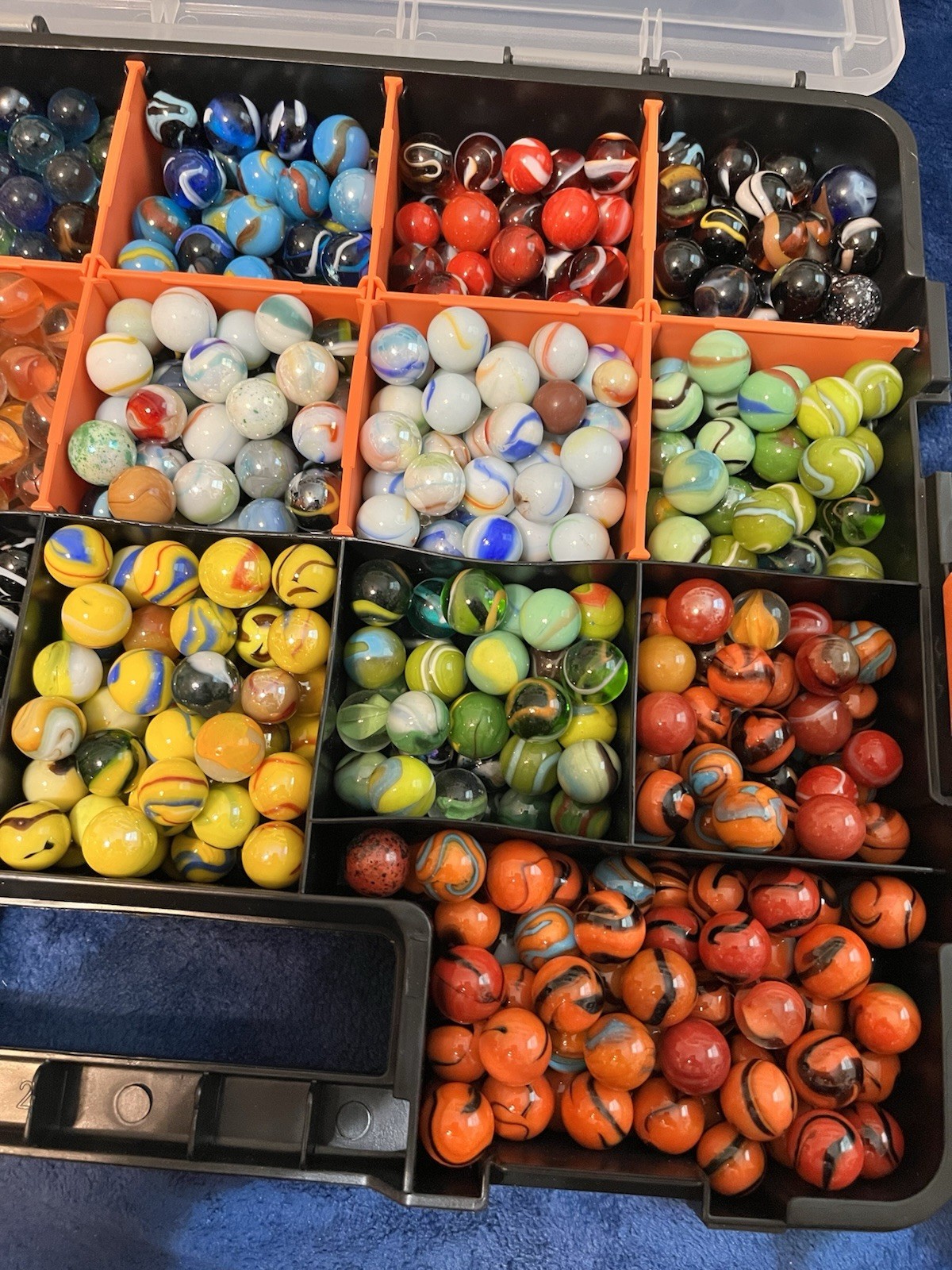Large Marbles Lot Over 13 Pounds With Case Fast Shipping