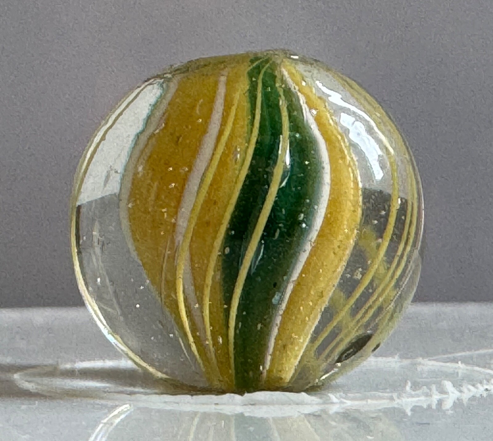 Fantastic Yellow/Green/White Solid Core Marble 18mm (23/32”)