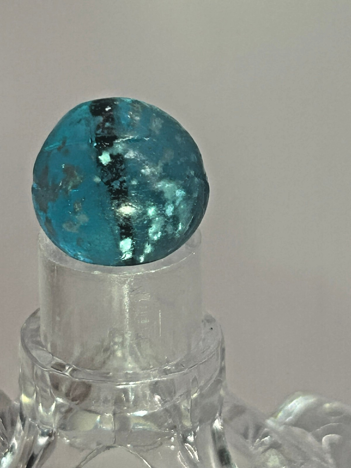 Antique German Aqua Blue Mica Marble 5/8″ Near Mint+ M4