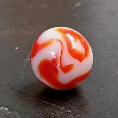 Vintage Marbles Peltier Alley Ravenswood Christensen Flame Swirl .63″ Marble