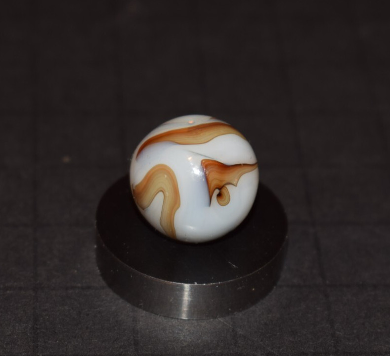 Vintage Alley🦉Woody🌲🥛Milk Glass Base Marble Size .556’=43/64 MINT