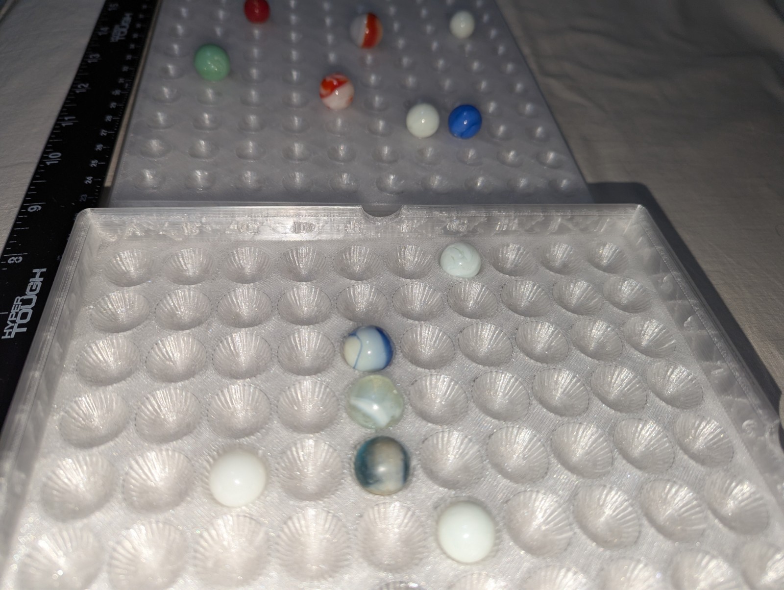 NO MARBLES – 100x 17mm Marbles Transparent 3D Print Display Storage Tray Case