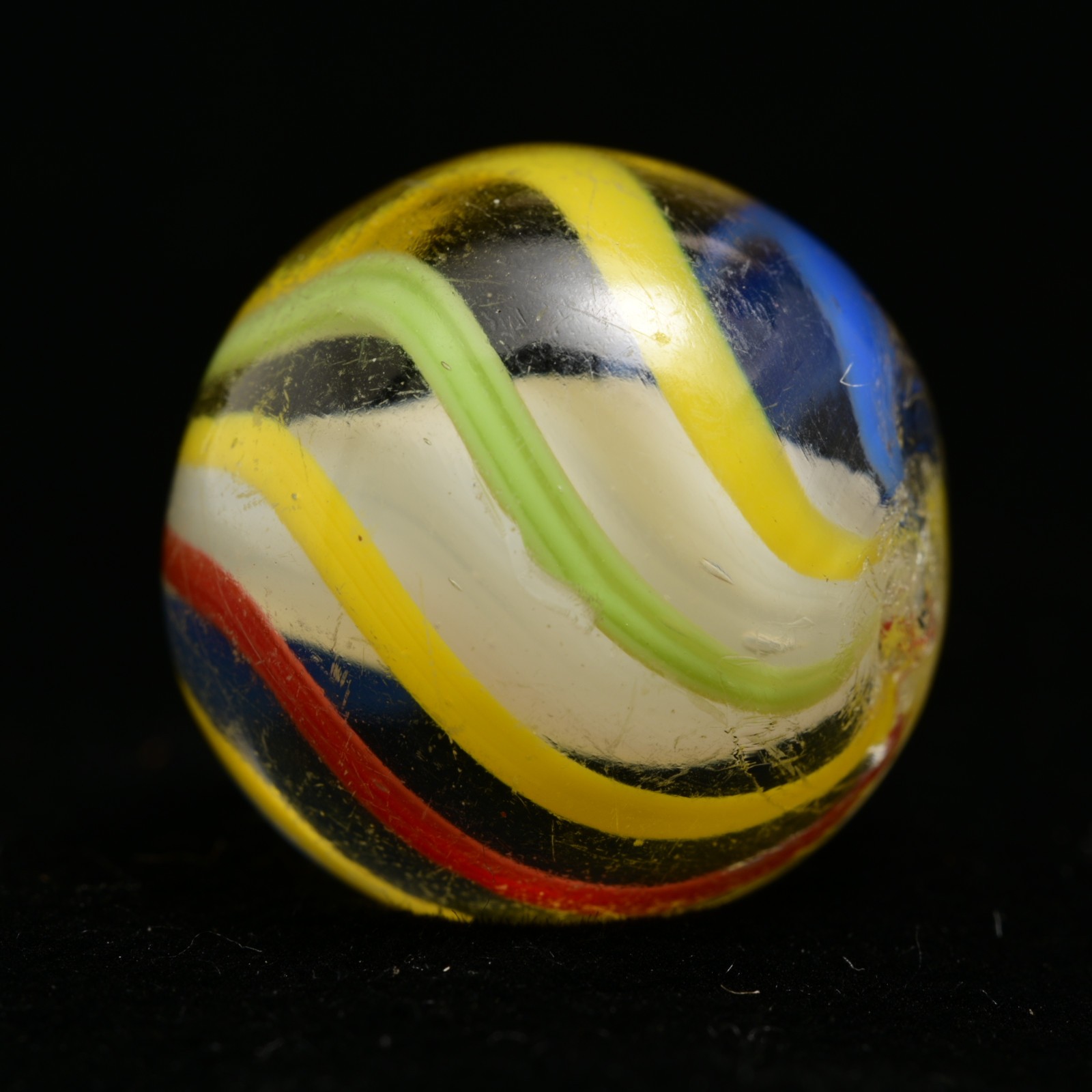 Solid Core German Handmade Antique Marble English Style Bright Band 17mm 21/32”