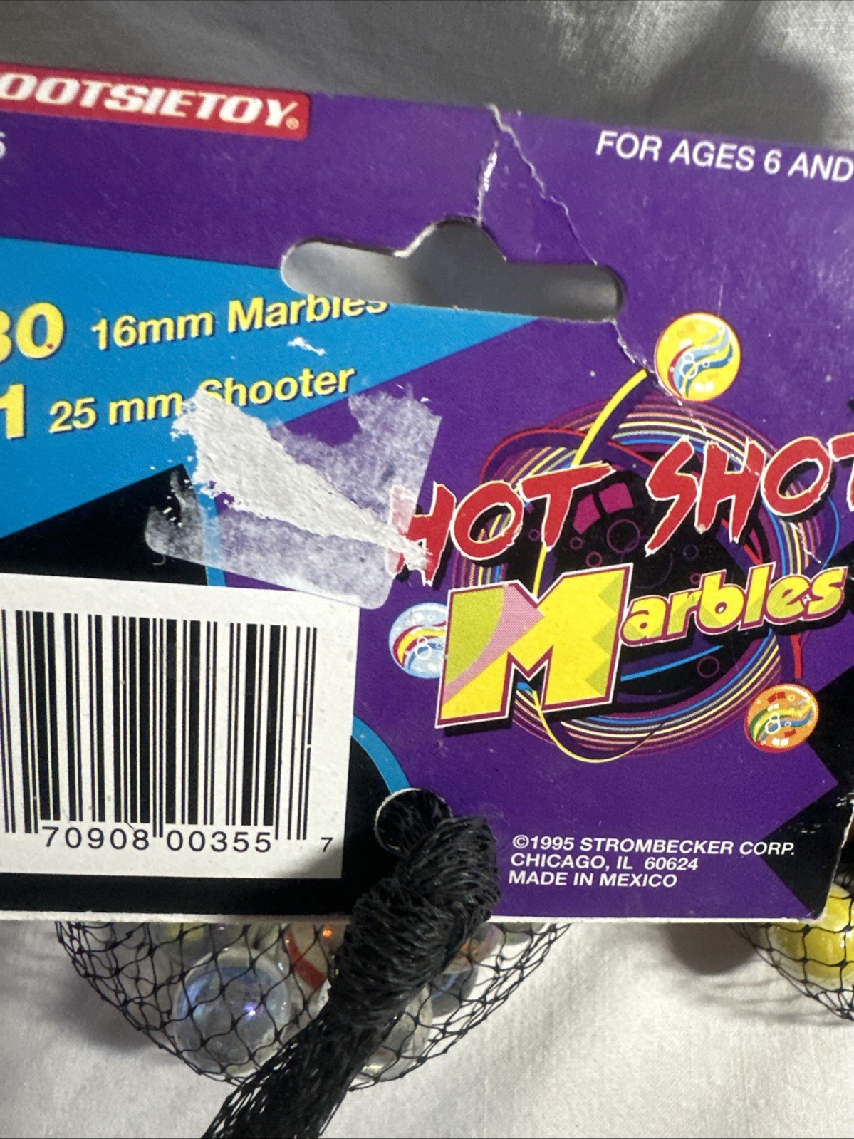 Tootsie Toy Hot Shot LOT OF 2 Vintage Shooter Marbles 6 25mm Shooters & 30 16mm