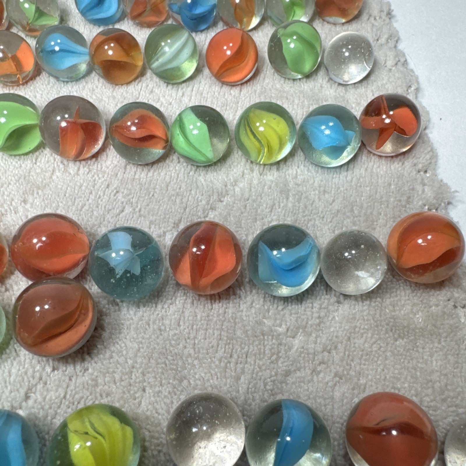 121 Vintage Marbles, Various Sizes