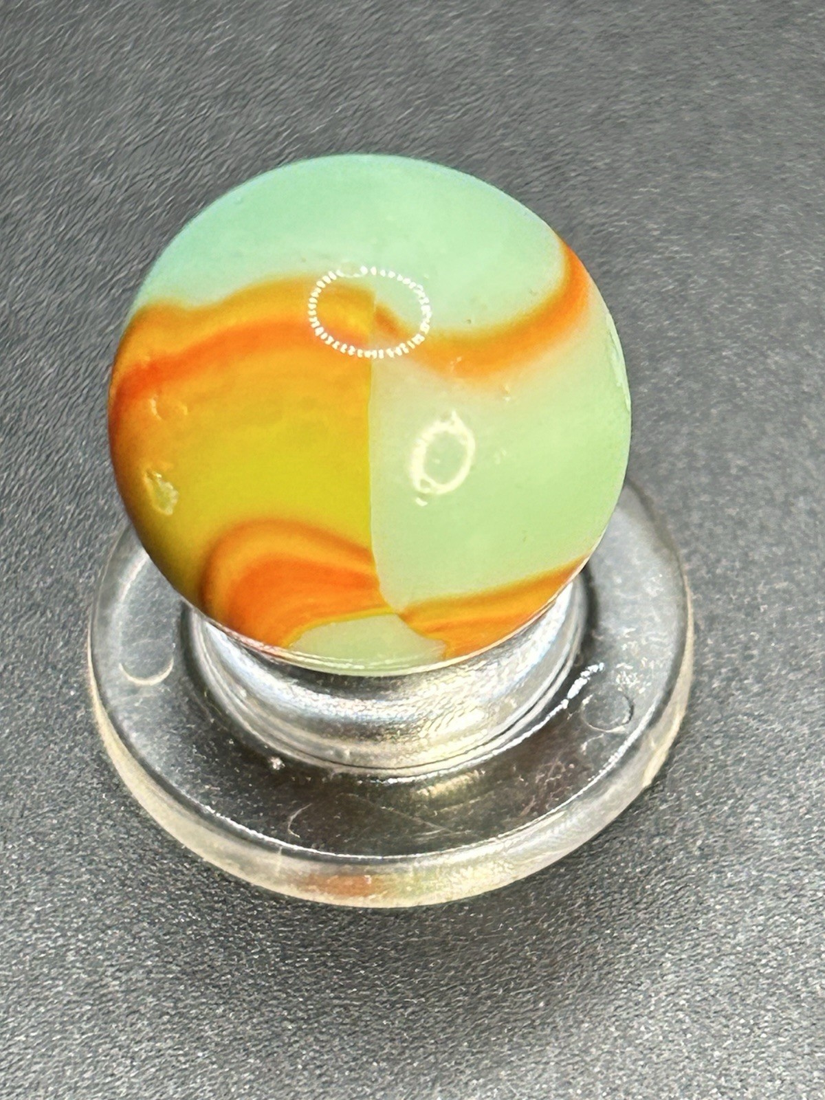Vintage Peltier Electric “ Sea Foam Cub Scout”Marble 0.591”
