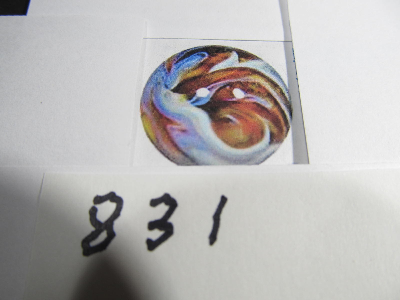 ABSOLUTELY STUNNING MINT CHAMPION AGATE FURNACE SWIRL MARBLE-5/8″