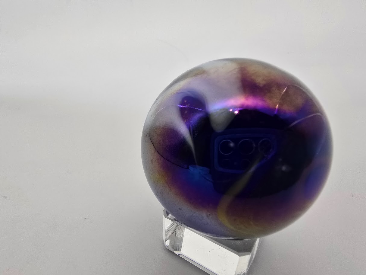 New For 2025! Snorkel 50mm ~2 in Marble Iridized w White, Yellow Swirls