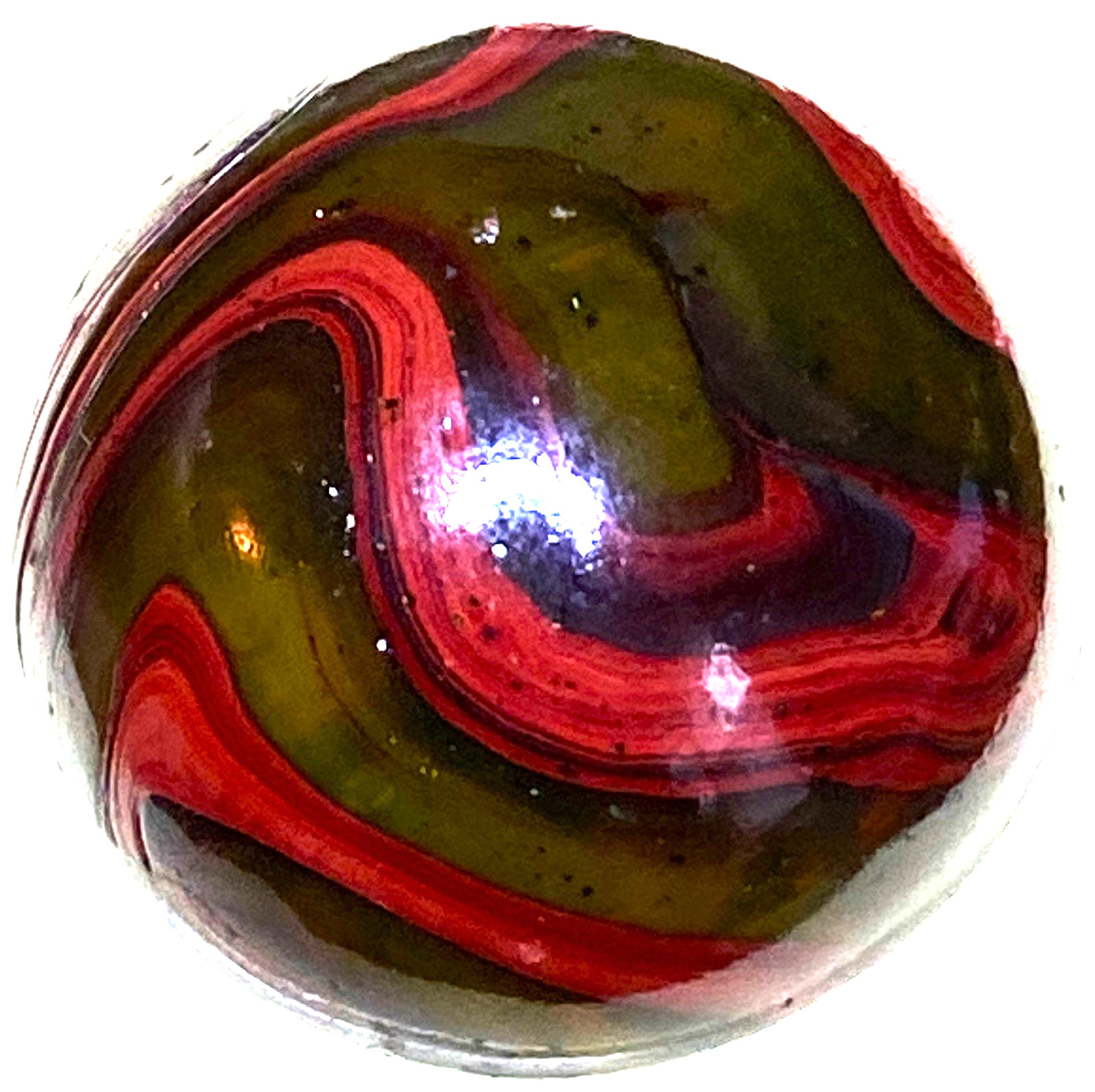 DAS/JABO CONTRASTY OXBLOOD SWIRLED SHOOTER .72″ BOX03/245