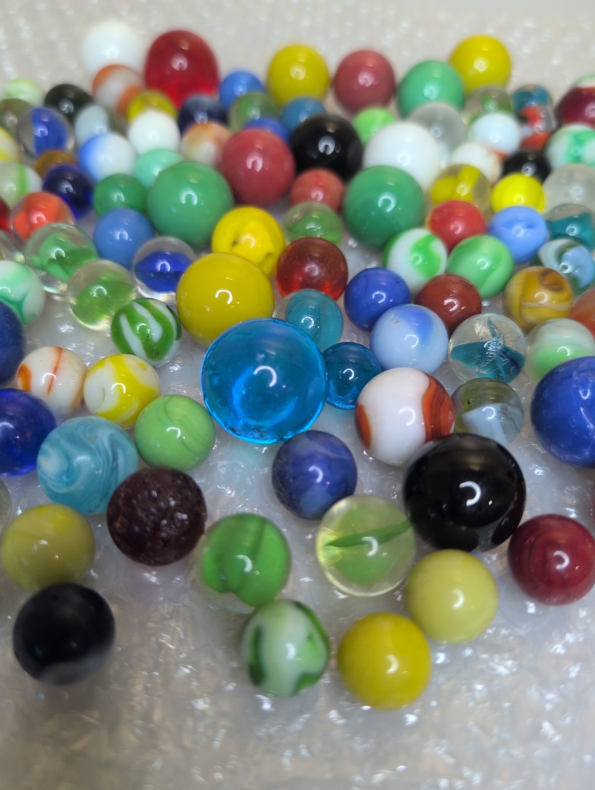 Vintage Antique Marble Lot Of 140+ Pre 1970’s Peltier Akro Agate +