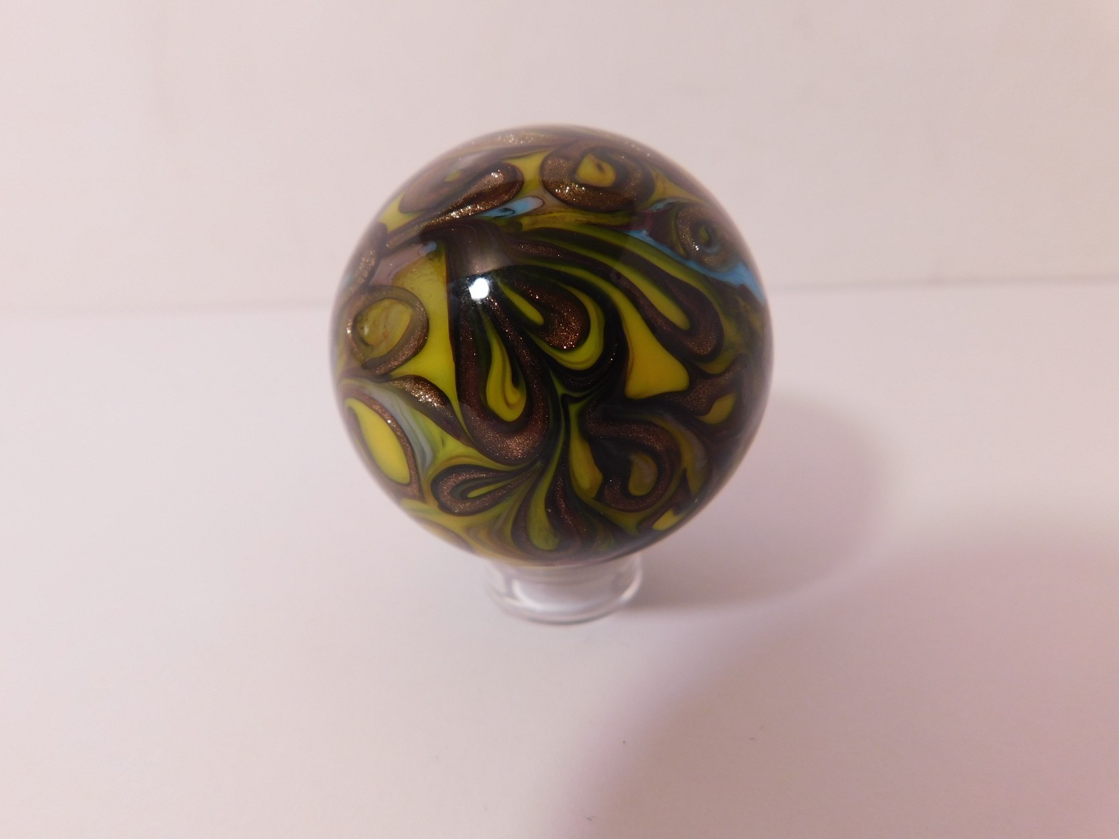 Coolest New Creative Handmade Fancy Swirl Art Glass Marble – 39 MM = 1-7/16″ Dia