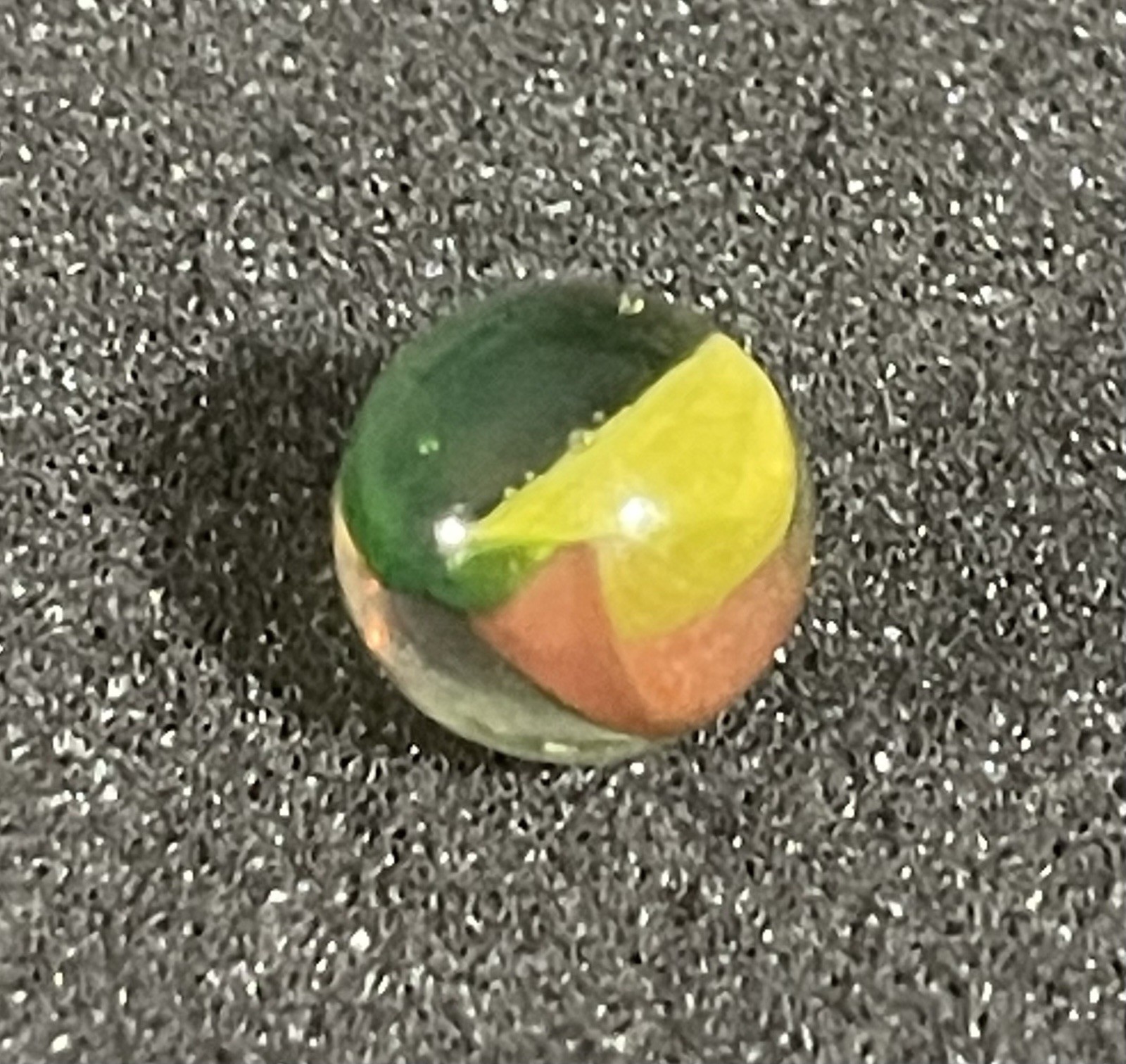 Vitro Agate 7/16″ PEEWEE Cat’s Eye Marble – 3-Vane Tri-Lite – MINT 9.5..TM1467