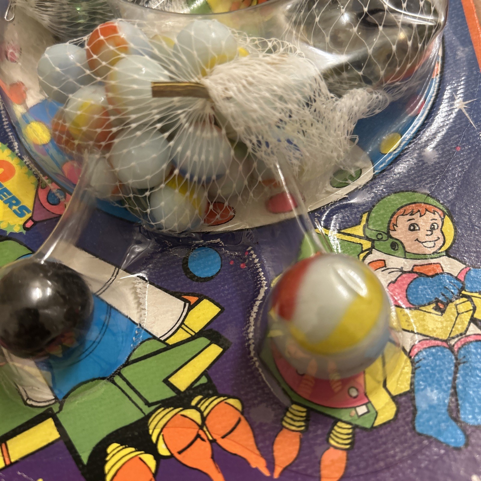 Vintage Imperial Marbles SHOOTING STARS 75 Marbles 2 Shooters New Old Stock 1990